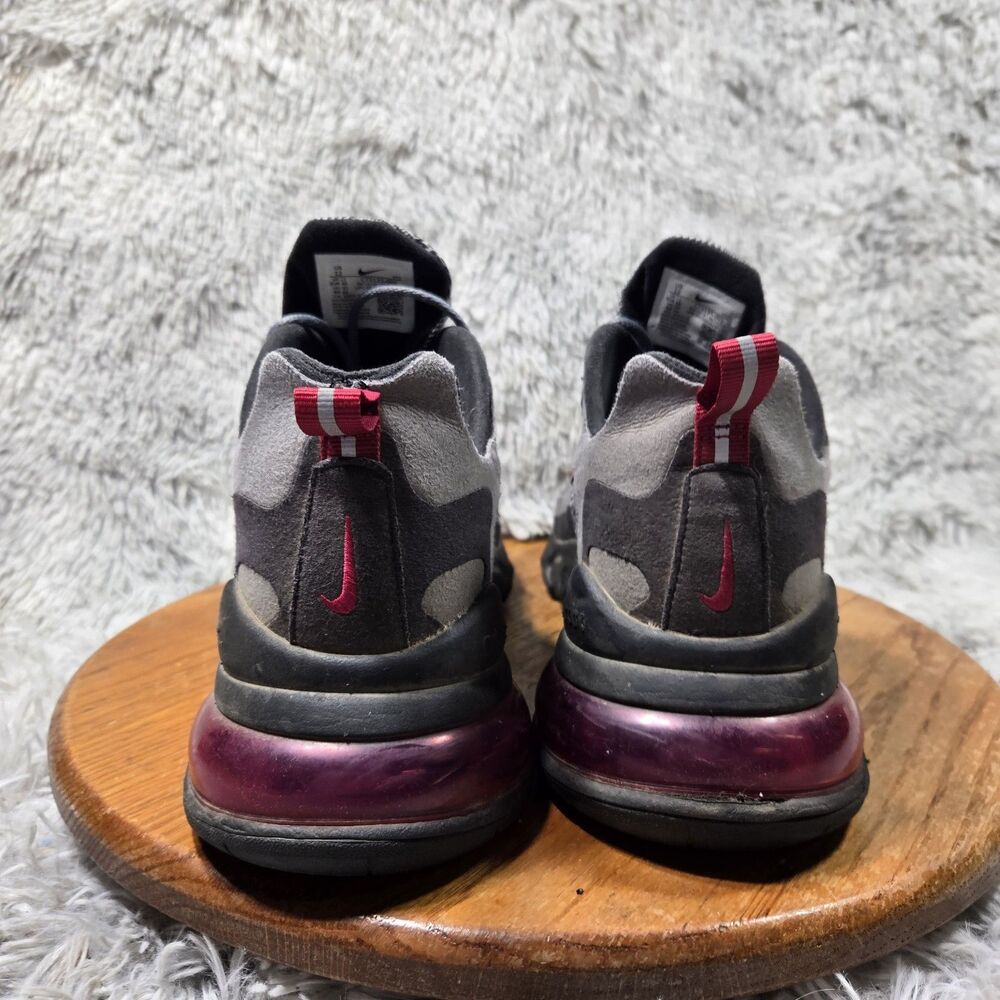 Nike Men Air Max 270 React Alabama Houndstooth Mens Size 12 Gray Noble Red Shoes - Picture 6 of 12